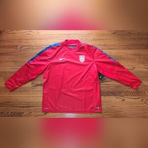 NWT Nike Storm-Fit USA National Team RED Soccer Pullover Windbreaker Women’s XL